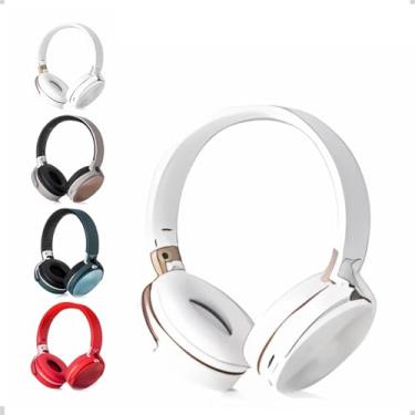 Imagem de Fone de ouvido abafador headset sem fio, bluetooth 5.3, entrada para cartão de memória, e rádio FM