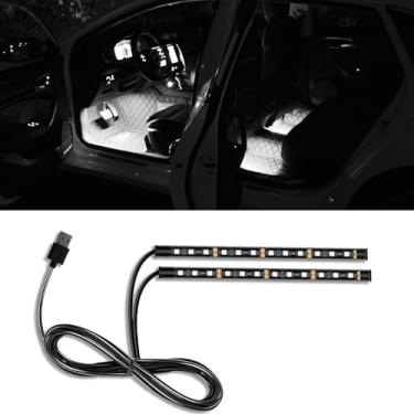 Imagem de Piburth Fita de LED para carro, 24 luzes LED RGB para ambientes interiores sob o painel, luz noturna ambiente de 12 V, lâmpada decorativa interior automotiva, acessórios universais para carros
