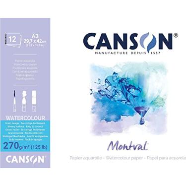 Imagem de Bloco Textura Rugosa A3 270g/m², Canson, 60807325, Montval, 12 Folhas