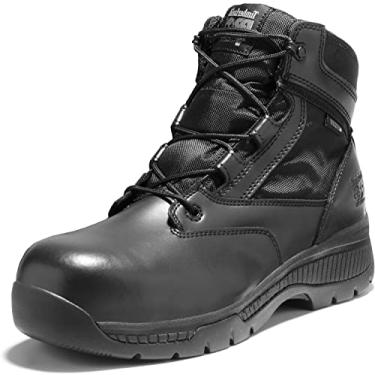 Imagem de Bota masculina Timberland PRO com zíper lateral à prova d'água e bico Valor Comp de 15 cm