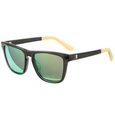 Imagem de Cyxus Óculos de sol polarizados para homens e mulheres com proteção UV para dirigir, pescar, viajar P1579, Lente amarela com armação cinza