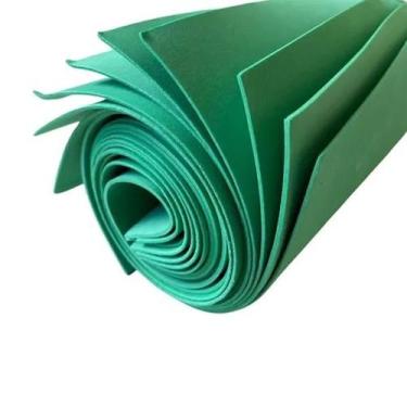 Imagem de Kit 10 Folhas Eva Cor Verde Bandeira Textura Homogênea Lavável 2mm - B