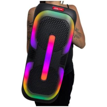Imagem de caixa de som portatil gigante 48cm 1500w pmpo bluetooth radio pendrive