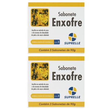 Imagem de Kit 2 und Kit Sabonete Suprelle Enxofre 90g c/3 und
