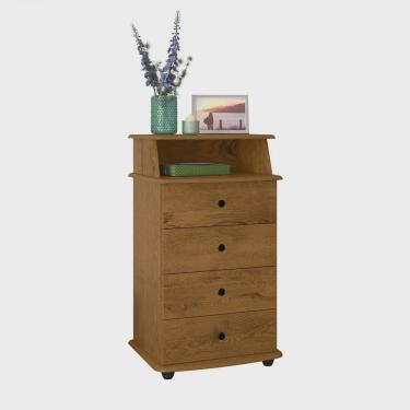 Imagem de Mesa de Cabeceira Com 4 Gavetas e 1 Nicho Freijó - Luxo ii - ej Móveis