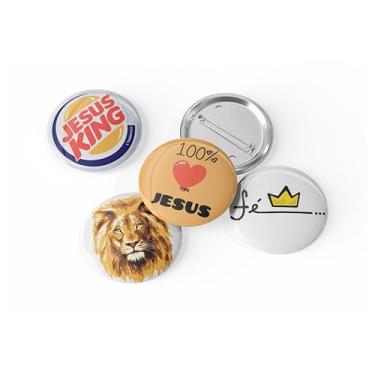 Imagem de kit com 4 Botons Broche Alfinete - Coleção Motivacional - Button, Pin