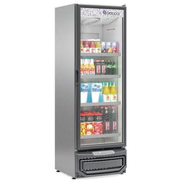 Imagem de Expositor Vertical 1 Porta De Vidro Gcvr45 Gelopar Refrigerador 445 Litros Inox 220v