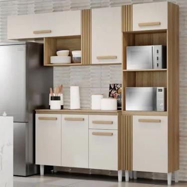 Imagem de Jogo de Cozinha Armário com Balcão Vitoria - Aramáveis