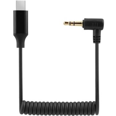 Imagem de Enparez Adaptador De Microfone Usb-C 3,5 Mm Macho Trs Para Tipo C Videomic Dongle Mic Cabo De Áudio, Compatível Com Telefones Samsung Android Rode Videomicro - Preto