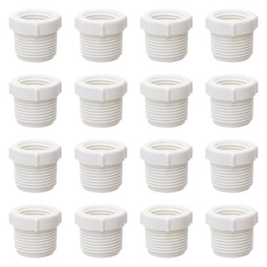 Imagem de UFURMATE Acessórios para tubos de PVC, 16 peças redutor de tubos roscados rosca macho 3/10.2 cm para conector de rosca fêmea 1/5.1 cm acoplamento de tubo bucha de PVC