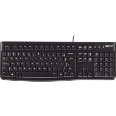 Imagem de Teclado com fio USB Logitech K120, Resistente à Respingos