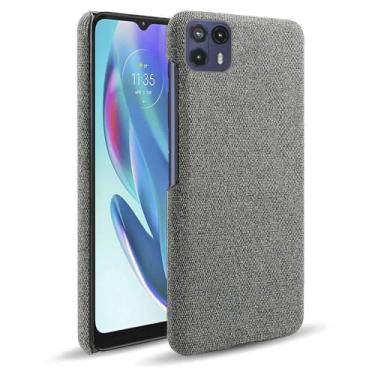 Imagem de Capa para MOTO G50 5G,Capa desenhada em lona,Case Protetora Ultrafina com Empunhadura Macia,Design em Tecido Antichoque e Antiarranhões-Gray