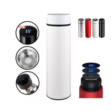 Imagem de Garrafa Térmica Em Aço Inox Com Termômetro Led Digital 400ml - Ecos, B