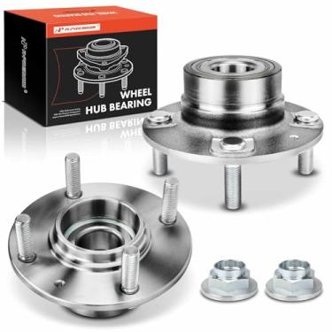 Imagem de A-Premium 2 rolamentos de roda traseira e conjunto de cubo com 4 terminais compatíveis com Hyundai Elantra 2001-2006 e Kia Spectra 2005-2009, Spectra5 2005-2009, modelos sem ABS