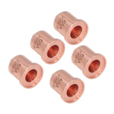 Imagem de 5 Peças Pontas de Eletrodo de Plasma Latão 220819 Compatível para PMX 65 85 105 65A - Conjunto de Ponta de Bico de Cortador de Plasma para Corte Eficiente