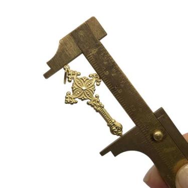 Imagem de Pingente Grande 3.5 cm Cruz Ouro 18k Trabalhada Crucifixo DC-21K150 - 