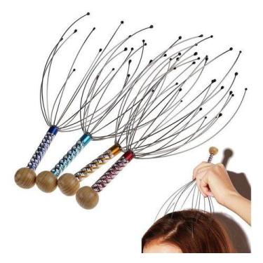 Imagem de Kit 3 Massageador De Cabeça 12 Pontas Alivia O Stress Coçador - WCAN