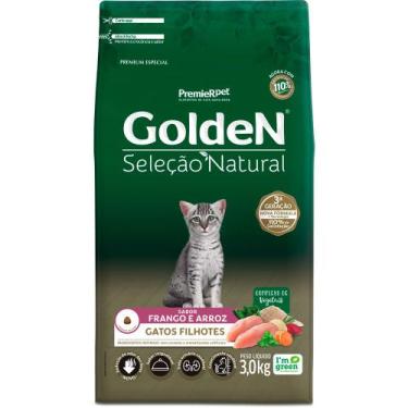 Imagem de Ração Golden Seleção Natural Gatos Filhotes Sabor Frango e Arroz 3 kg 