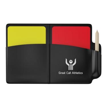 Imagem de Great Call Athletics | Carteira de árbitro de futebol e conjunto de cartas de pênalti | Inclui lápis e cartas de jogo de pênalti | Suporte de futebol americano
