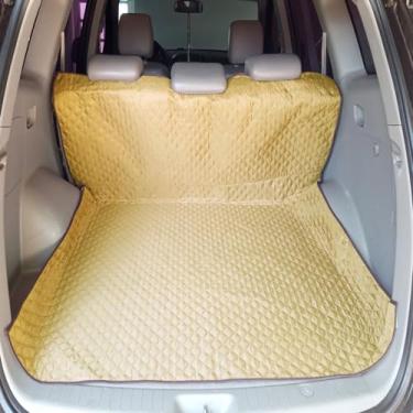 Imagem de Capa Protetora de Carro 130x160 Porta Malas Pet Cachorros Matelado Impermeável Grande Avelã