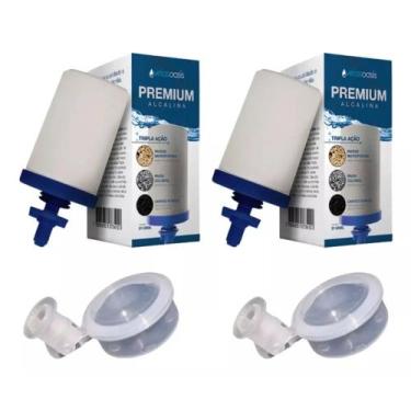 Imagem de Kit 02 Vela Para Filtro Barro Alcalina Premium Tripla Ação + 02 Boia O