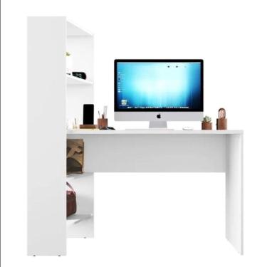 Imagem de Escrivaninha Office Com Estante Integrada Nt2105 Notável Branco New