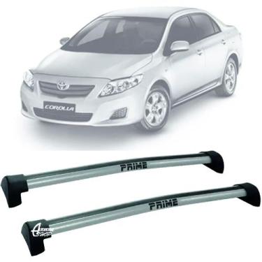 Imagem de Rack Teto Aluminio Prime Toyota Corolla 08 a 14 Prata PR036