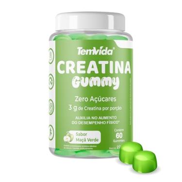 Imagem de Creatina Gummy 60 Gomas 4,5g Tem Vida - 3g de Creatina por porção - Praticidade e Performance (60 Gomas, Maçã Verde)
