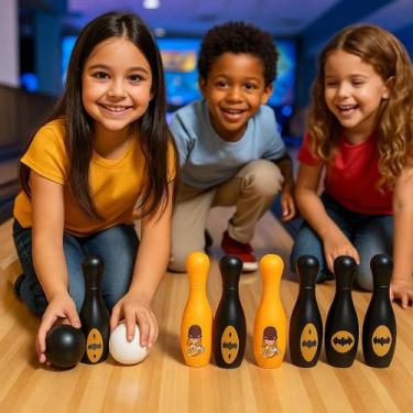 Imagem de Kit 8 Peças Boliche Unicórni Jogo Infantil Diversão Educativo Estimulo