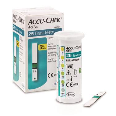 Imagem de Tiras de Glicemia Accu-Chek Active com 25 unidades