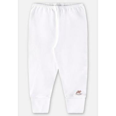 Imagem de Calça Básica em Suedine Unissex para Bebê Up Baby, Branco, 2