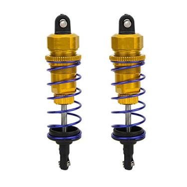 Imagem de Tbest Shock Absorber, 2Pcs 92mm RC Oil Pressure Adjustable Front Shock Damper Fit for ZD Racing 7358 1/10 RC Car(Gold)