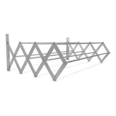 Imagem de Varal de Roupa Retrátil de Parede 1 Metro 100% Alumínio