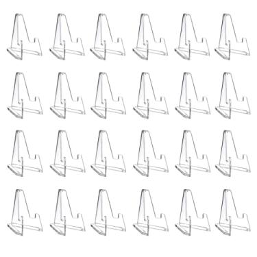 Imagem de BetterJonny Pacote Com 24 Mini Cavaletes De Acrílico Transparente, Suportes Para Moedas, Cartões, Medalhas, Fichas Cassino, Cápsulas, 5,4 Cm Altura (Pequeno)