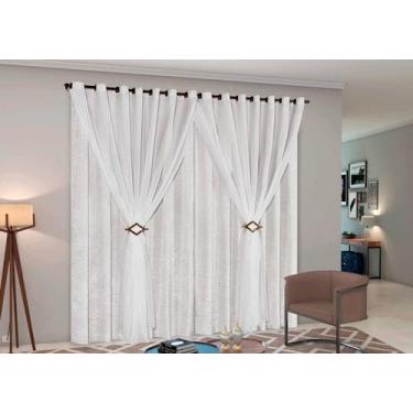 Imagem de CORTINA CECILIA 4.00 x 2.50 - Docer Lar, Branco