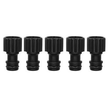 Imagem de G3/8 Freva feminina Conector de bico de alta qualide Torneira plástica Aptador de conexão rápi para acessórios de tubo de água de irrigação de jardim TAP TAP TAP BLACK 5PCS