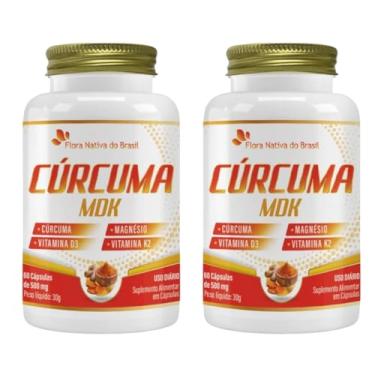 Imagem de Kit 2x Cúrcuma MDK (Magnésio, Vitamina D3 E K2) 60 Cápsulas Flora Nativa