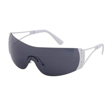 Imagem de Okulary przeciwsłoneczne dla kobiet, mężczyzn, sportowe, rowerowe, plastikowe (C1)