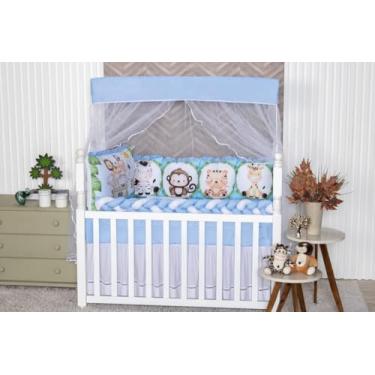 Imagem de Kit Berço Sublimado12 Peças - Conforto e Estilo para o Enxoval do Bebê (Safari Azul)