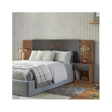 Imagem de Cabeceira para Cama Box Casal Santos Andirá Loanda com 2 Gavetas – 256cm de largura
