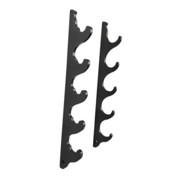 Imagem de menolana Suporte de parede horizontal para taco de beisebol, suporte para taco de softball versátil, cor preta, para acessórios de fãs de esportes, 5 Níveis