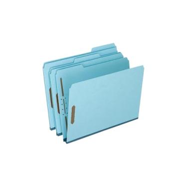 Imagem de Pendaflex FP213 Pastas de quadro prensado, 2 fixadores, expansão de 2,5 cm, aba 1/3, carta, azul (caixa com 25)