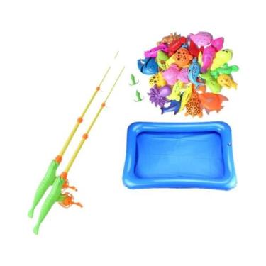 Imagem de Conjunto De Brinquedo De Pesca Magnética Infantil, Piscina Inflável, B