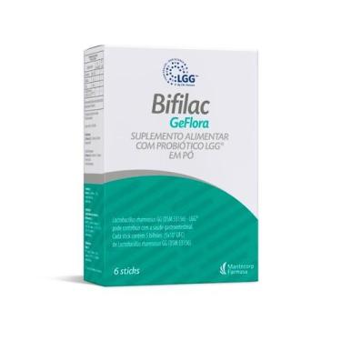 Imagem de Suplemento Alimentar Bifilac Geflora Lgg 6 Sticks