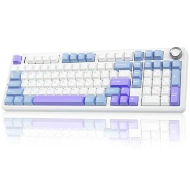 Imagem de Teclado mecânico sem fio AULA F99 Pro com botão RGB BT5.0