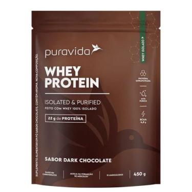 Imagem de Whey Protein 100% Isolado Dark Chocolate Puravida  450g