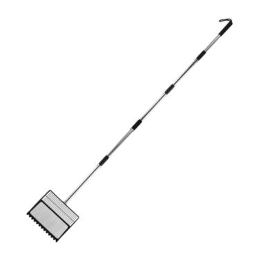 Imagem de WeiLaiKeQi Pá telescópica de metal para peneirar esterco de galinha, ferramenta para peneirar cama de cabra, cabo ergonômico, leve e versátil, 85-175 cm de