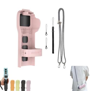 Imagem de Capa protetora Osmo Pocket 3 com cordão, tampa magnética de armazenamento para filtros e lentes grande-angular, suspensão suspensa e protetor de corpo de câmera, compatível com DJI Osmo Pocket 3 (rosa