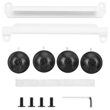 Imagem de Shkalacar Suporte de ventosa de substituição para teto solar para Starlink Mini kit de montagem de aço inoxidável para janela de carro com 4 ventosas para sinal de satélite estável durante a condução