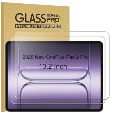 Imagem de KEANBOLL Pacote com 2 películas projetadas para OnePlus Pad 2 Pro 13,2 polegadas 2025, dureza 9H, proteção HD de vidro resistente a arranhões